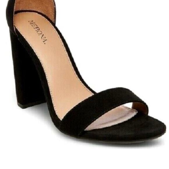 Merona LuLu Block Heels Open Toe Block Heel Womens Size 9.5 - Picture 9 of 9